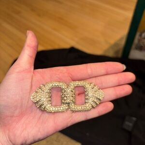 Vintage-Inspired Gold Crystal Brooch